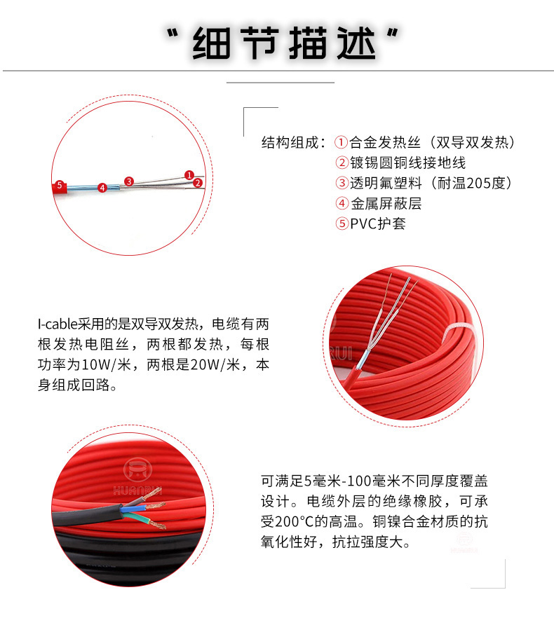 I-cable發(fā)熱電纜細節(jié)